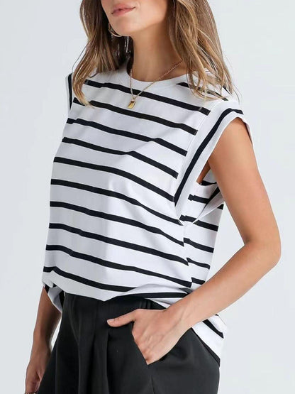 Striped Round Neck Tank
