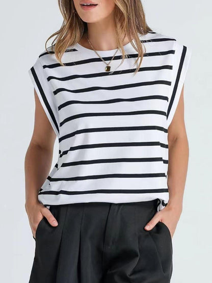 Striped Round Neck Tank