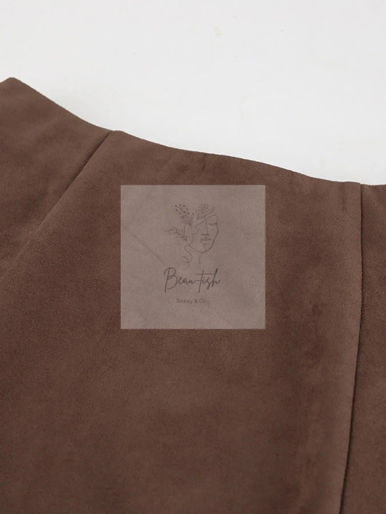 Suede Midi Skirt
