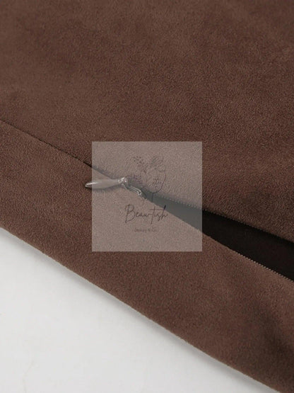 Suede Midi Skirt