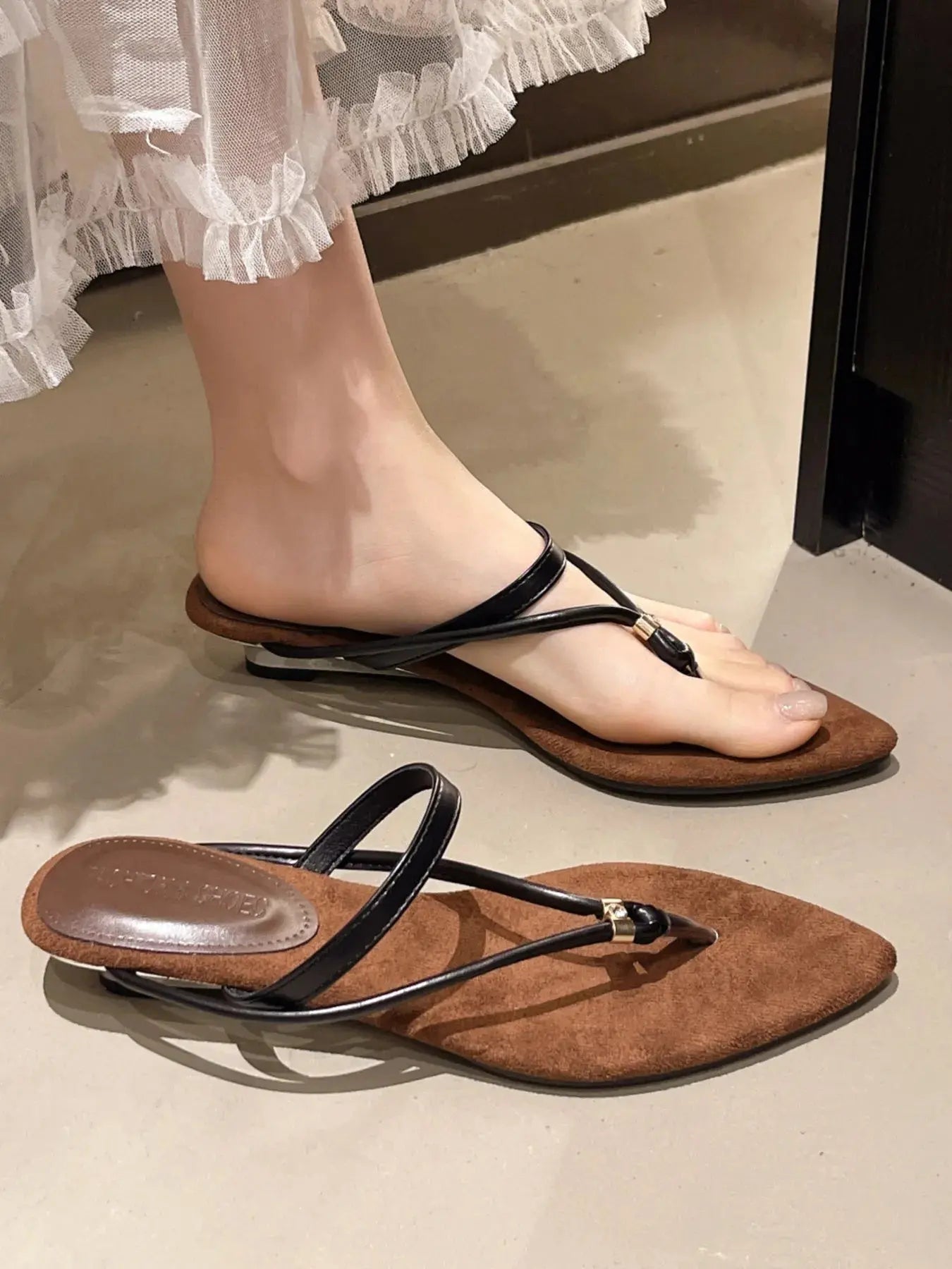 T-Strap Thong Sandals