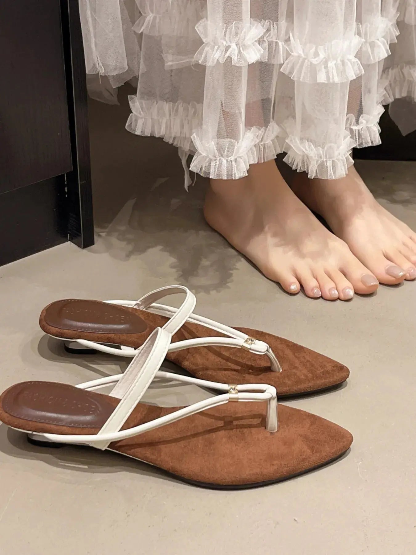 T-Strap Thong Sandals