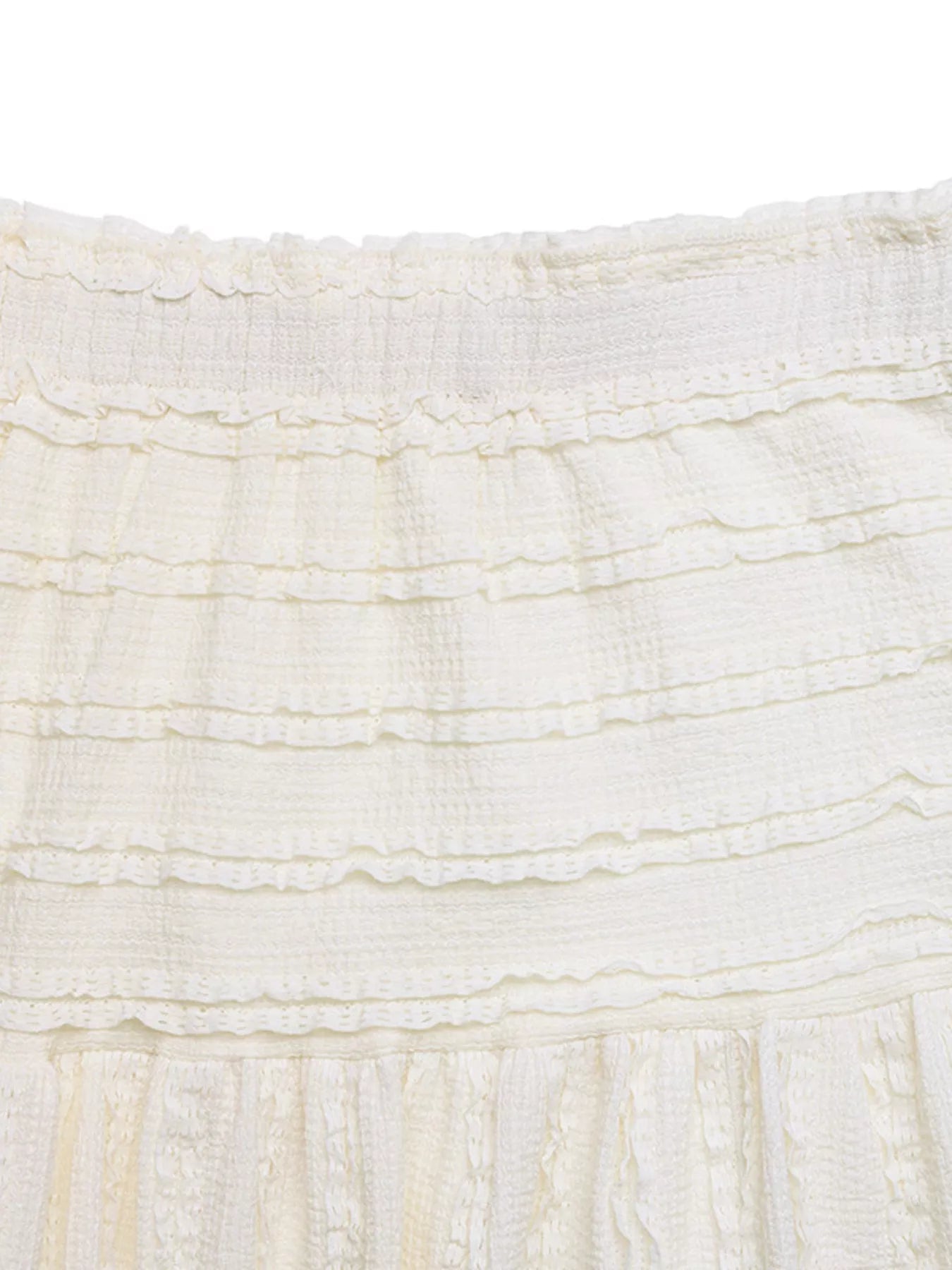 Textured A - Line Midi Skirt