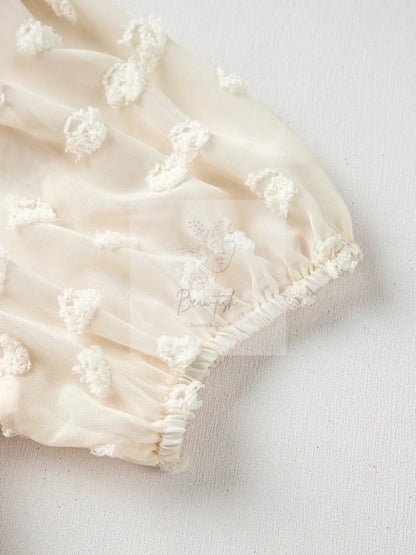 Textured Knit Round Neck Blouse