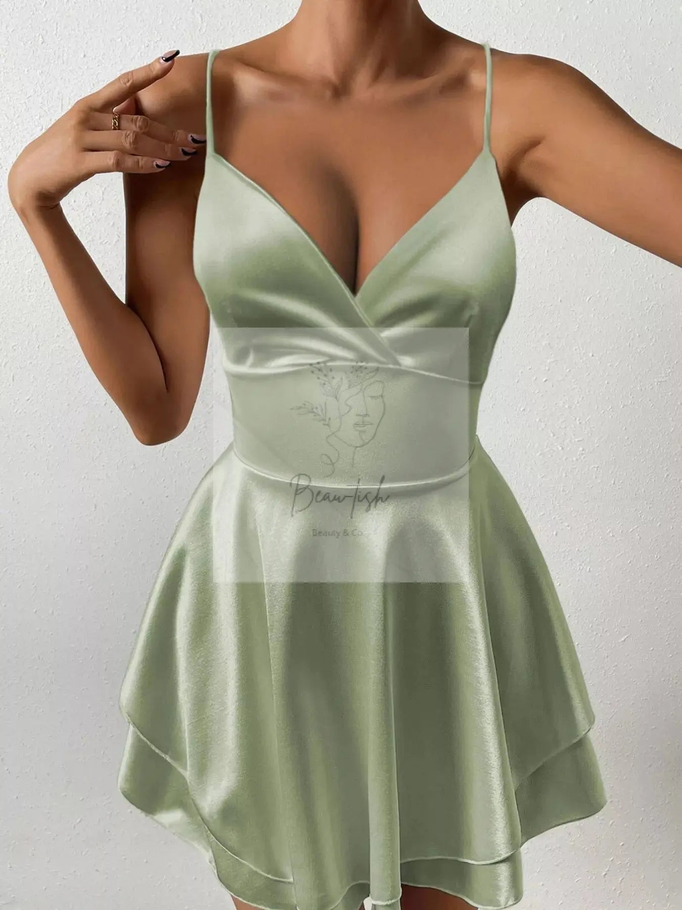 Tie Back Layered Cami Dress