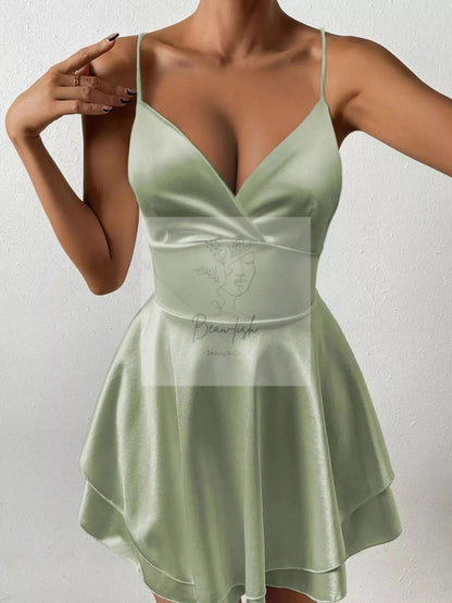 Tie Back Layered Cami Dress