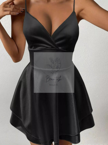 Tie Back Layered Cami Dress