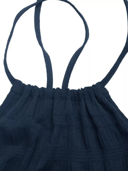 Tie Back Tiered Midi Dress