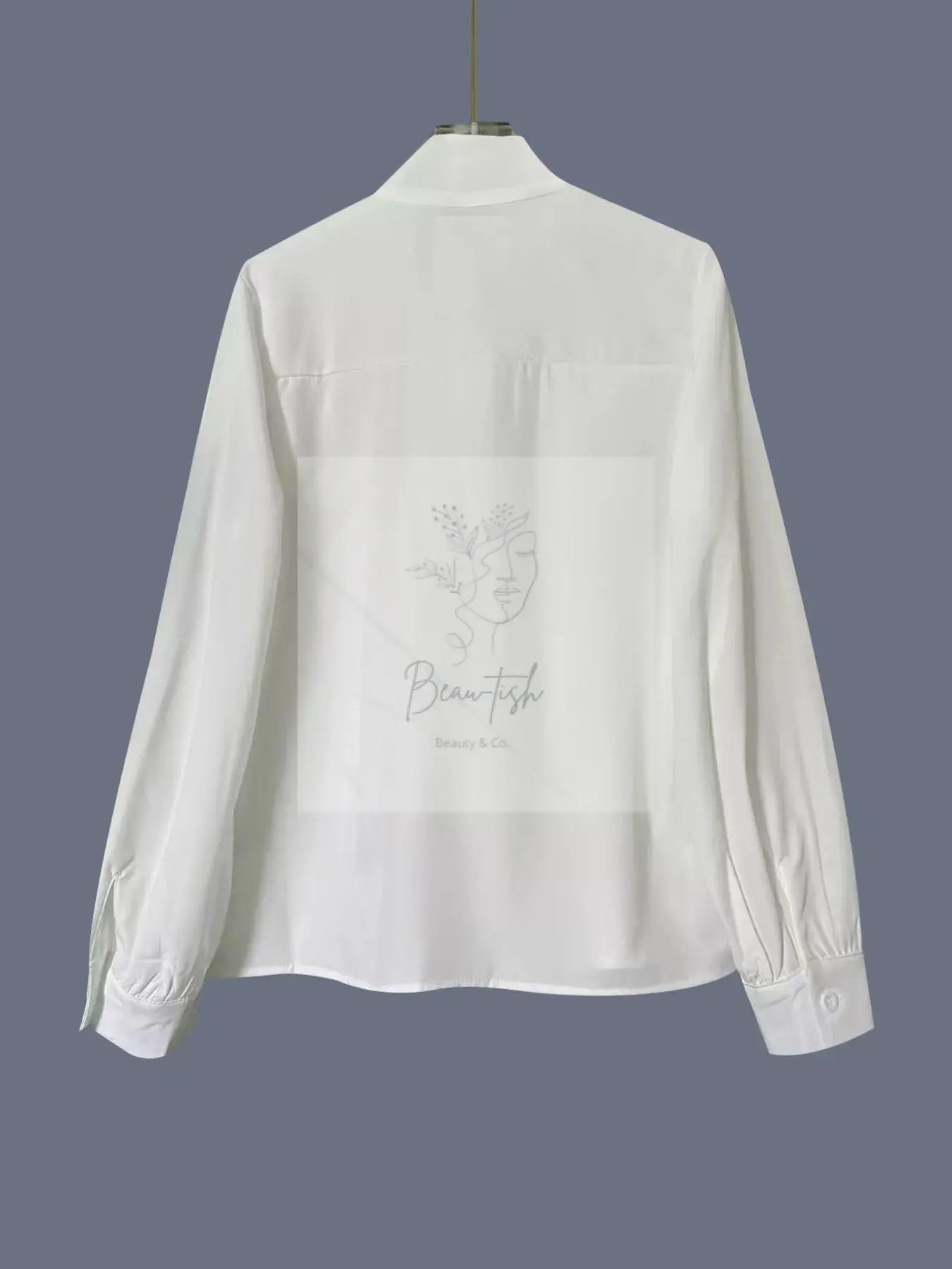 Tie-Neck Long Sleeve Blouse
