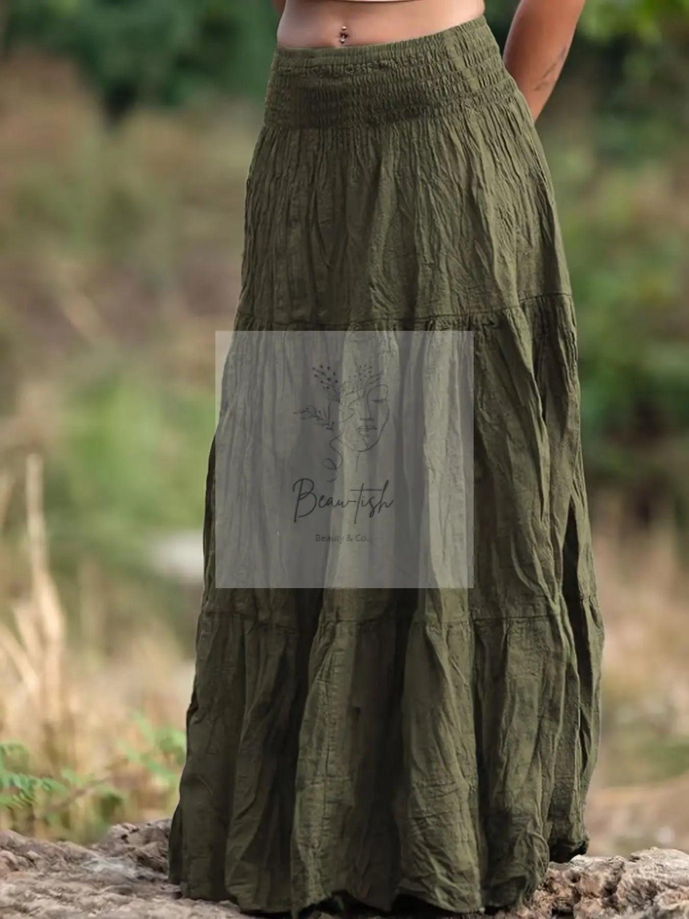Tiered Maxi Skirt