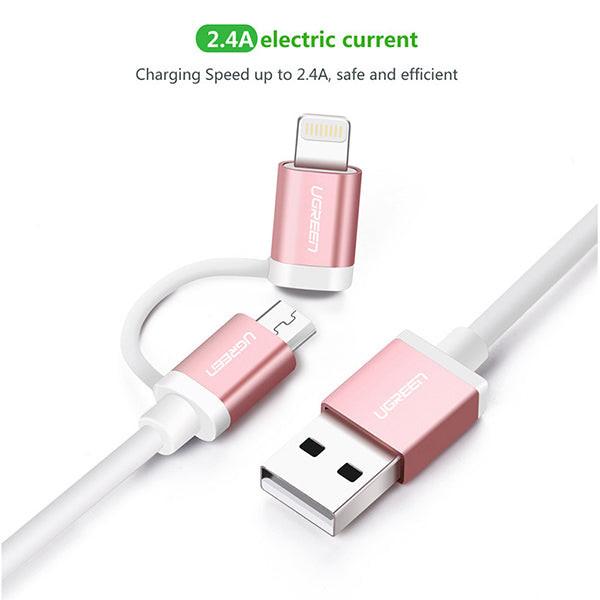 UGREEN Micro - USB to USB Cable with MFI Certified iPhone Adapter 1M (30470)