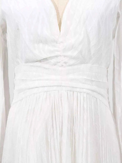 V-Neck Long Sleeve Maxi Dress