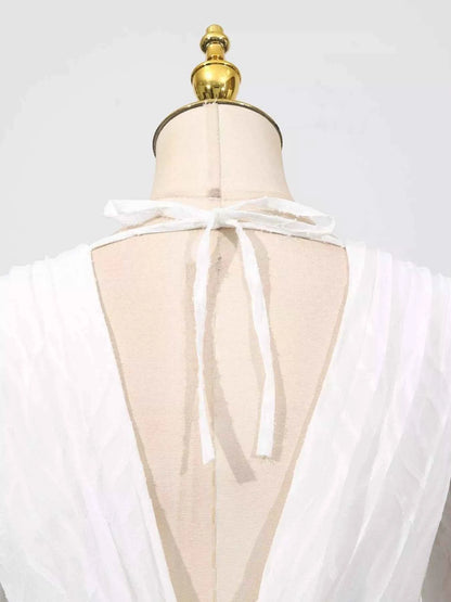 V-Neck Long Sleeve Maxi Dress