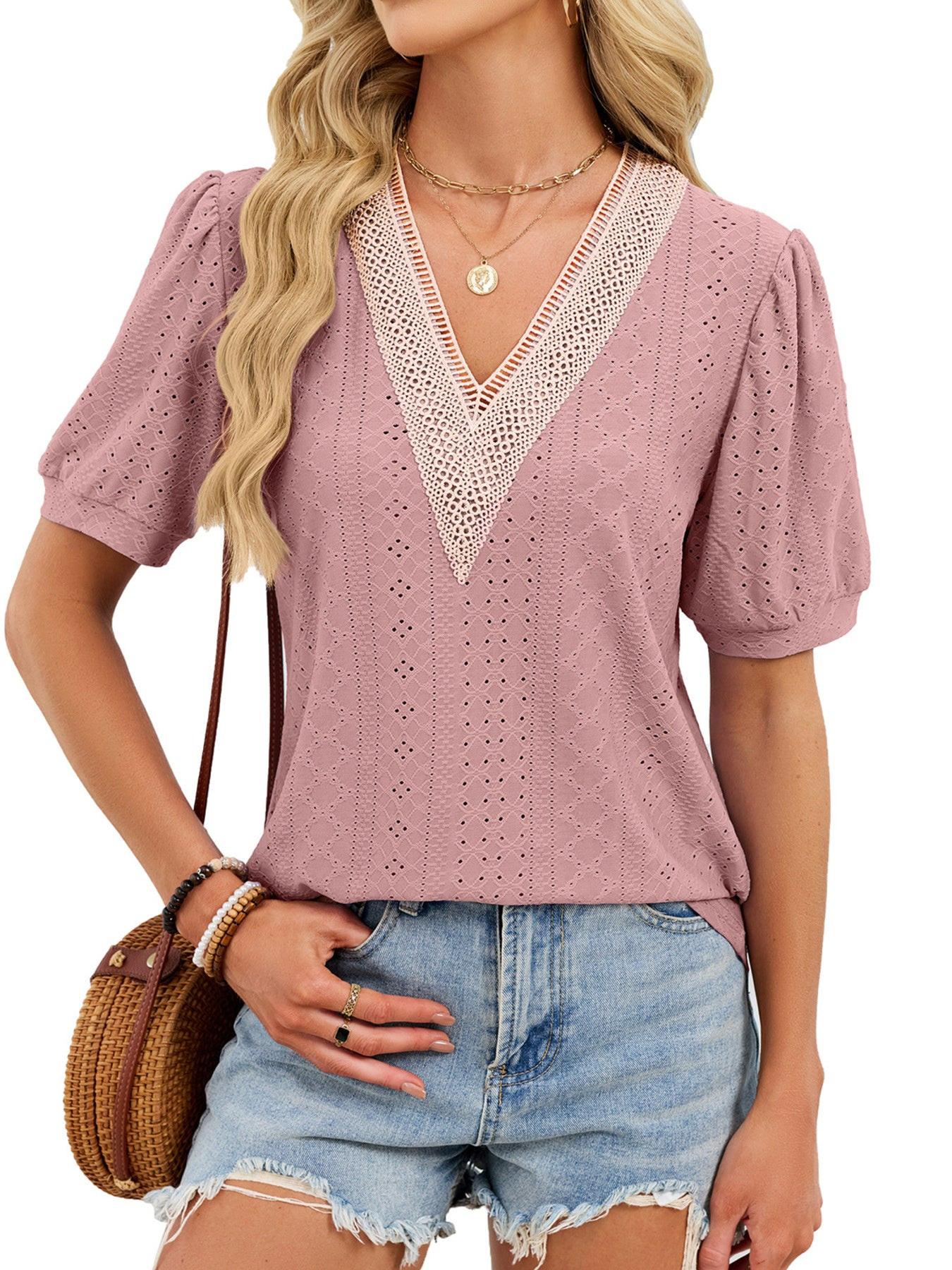 V-Neck Short Sleeve T-Shirt