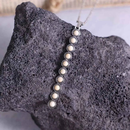 Vintage Style Beaded Bar Necklace