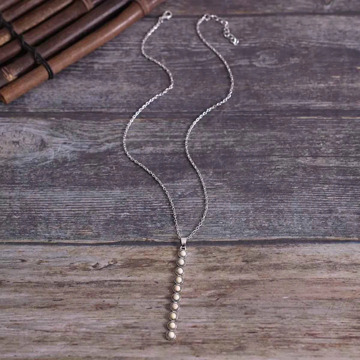 Vintage Style Beaded Bar Necklace
