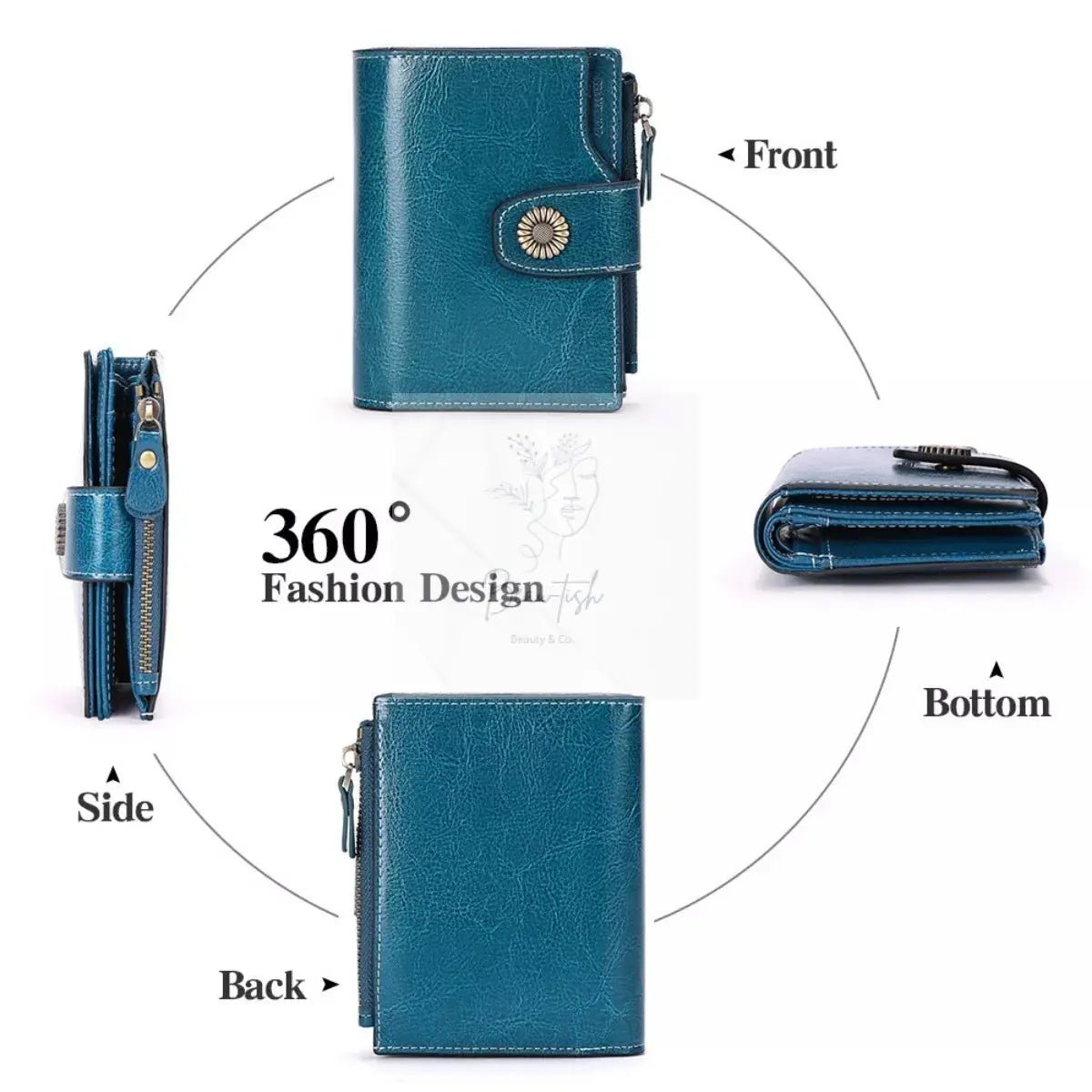 Vintage Style Leather Bifold Wallet