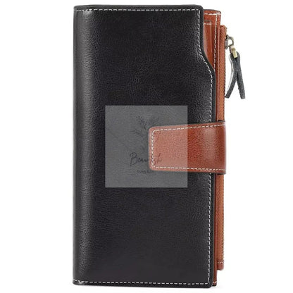 Vintage Style Long Leather Wallet