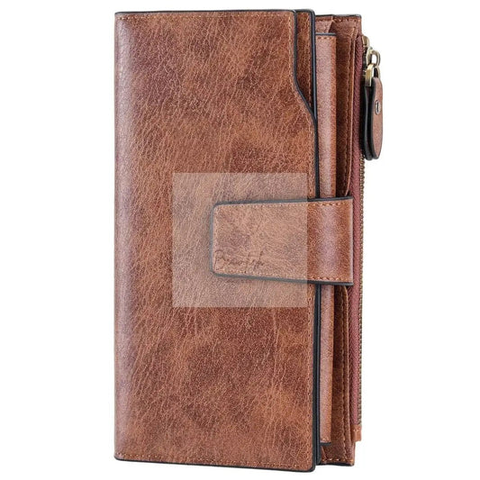Vintage Style Long Leather Wallet