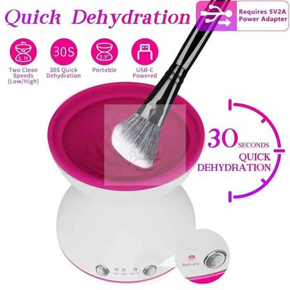 White Electric Makeup Brush Cleaner - Fast & Deep Cleaning, USB Powered
