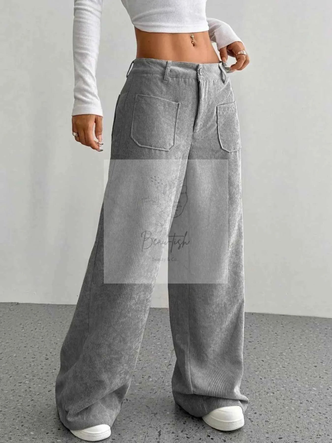 Wide Leg Corduroy Pants