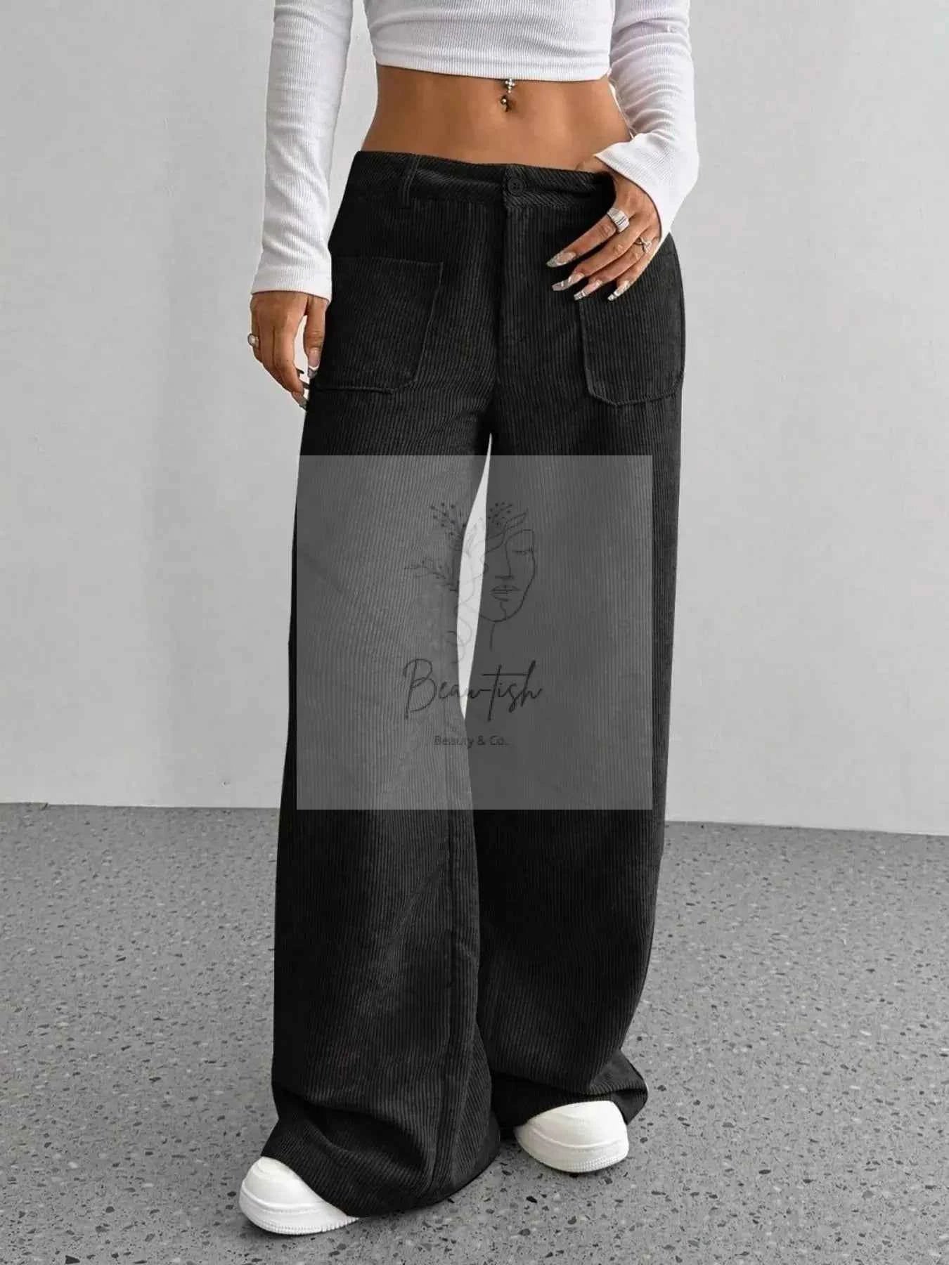 Wide Leg Corduroy Pants