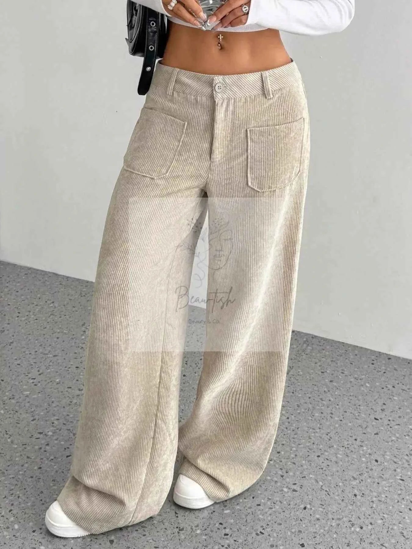 Wide Leg Corduroy Pants