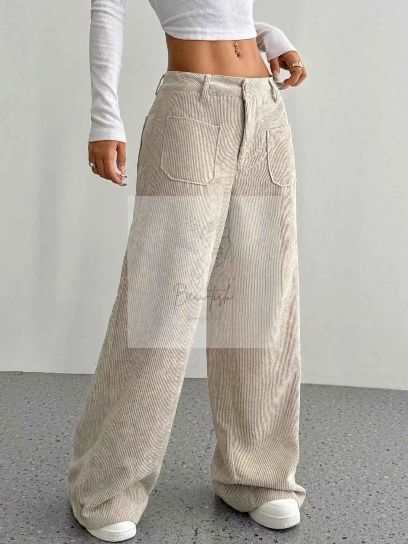 Wide Leg Corduroy Pants