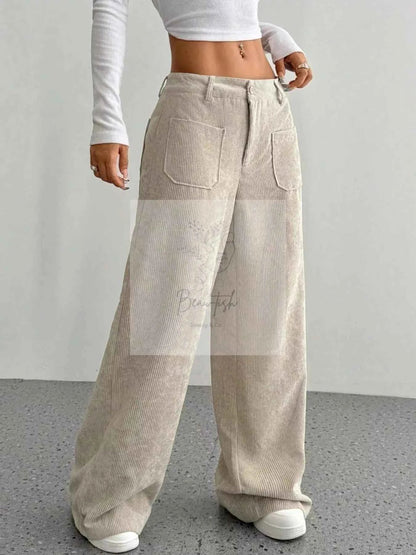 Wide Leg Corduroy Pants