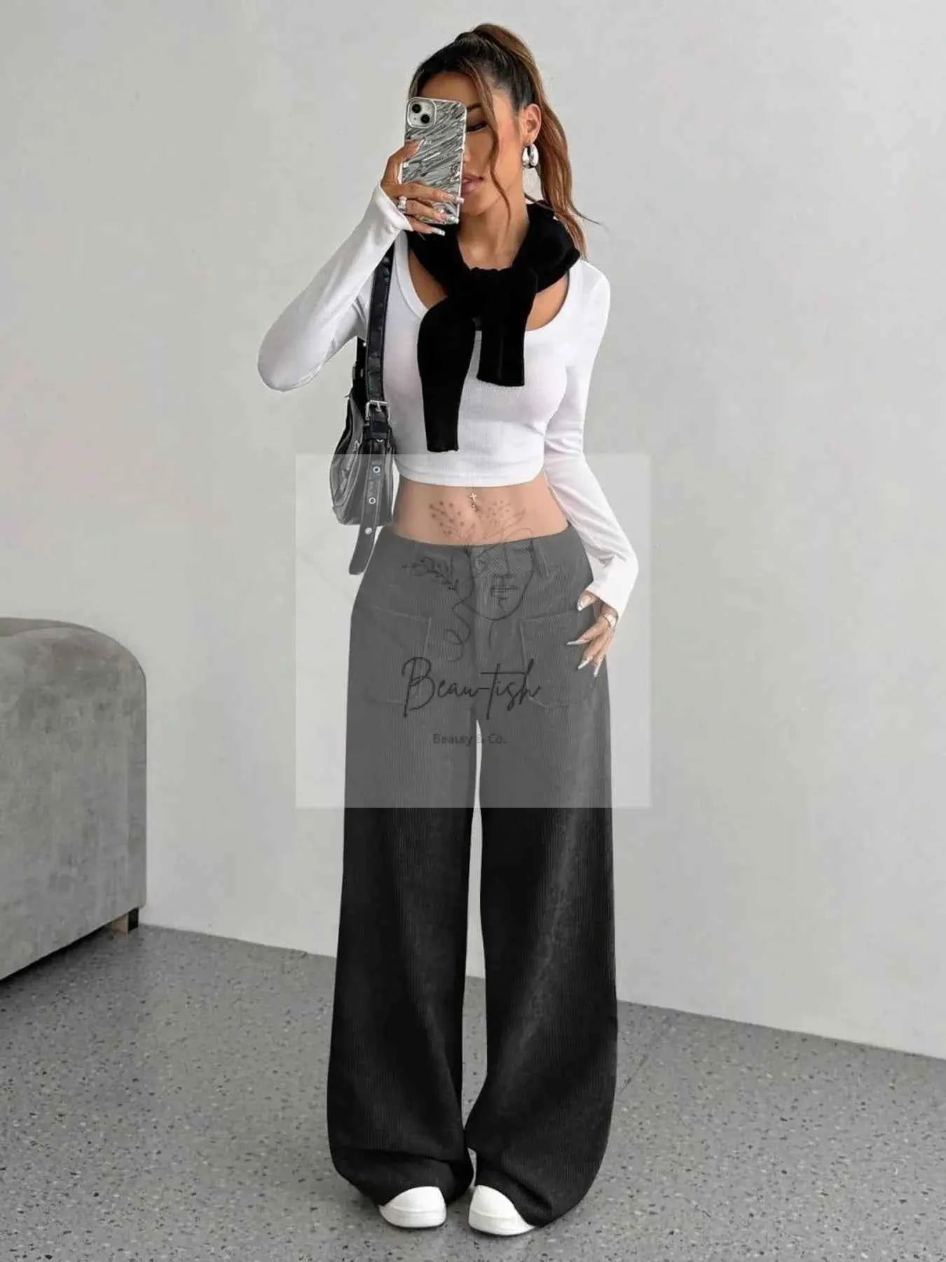 Wide Leg Corduroy Pants