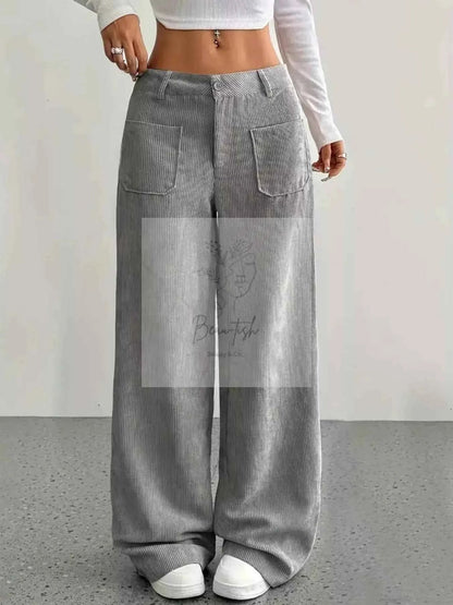 Wide Leg Corduroy Pants
