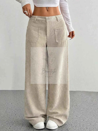 Wide Leg Corduroy Pants