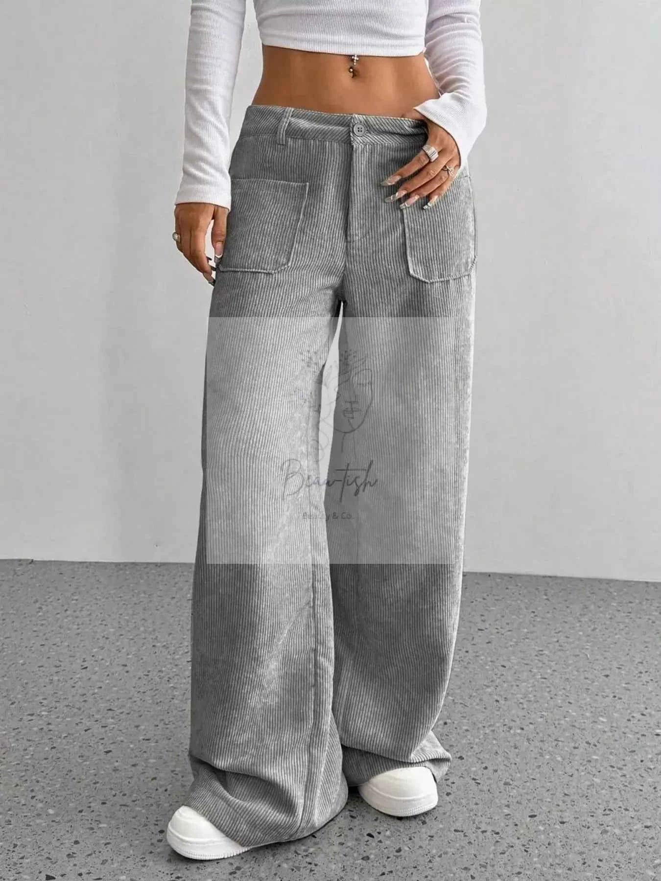 Wide Leg Corduroy Pants
