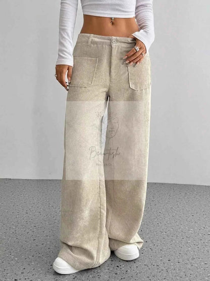Wide Leg Corduroy Pants
