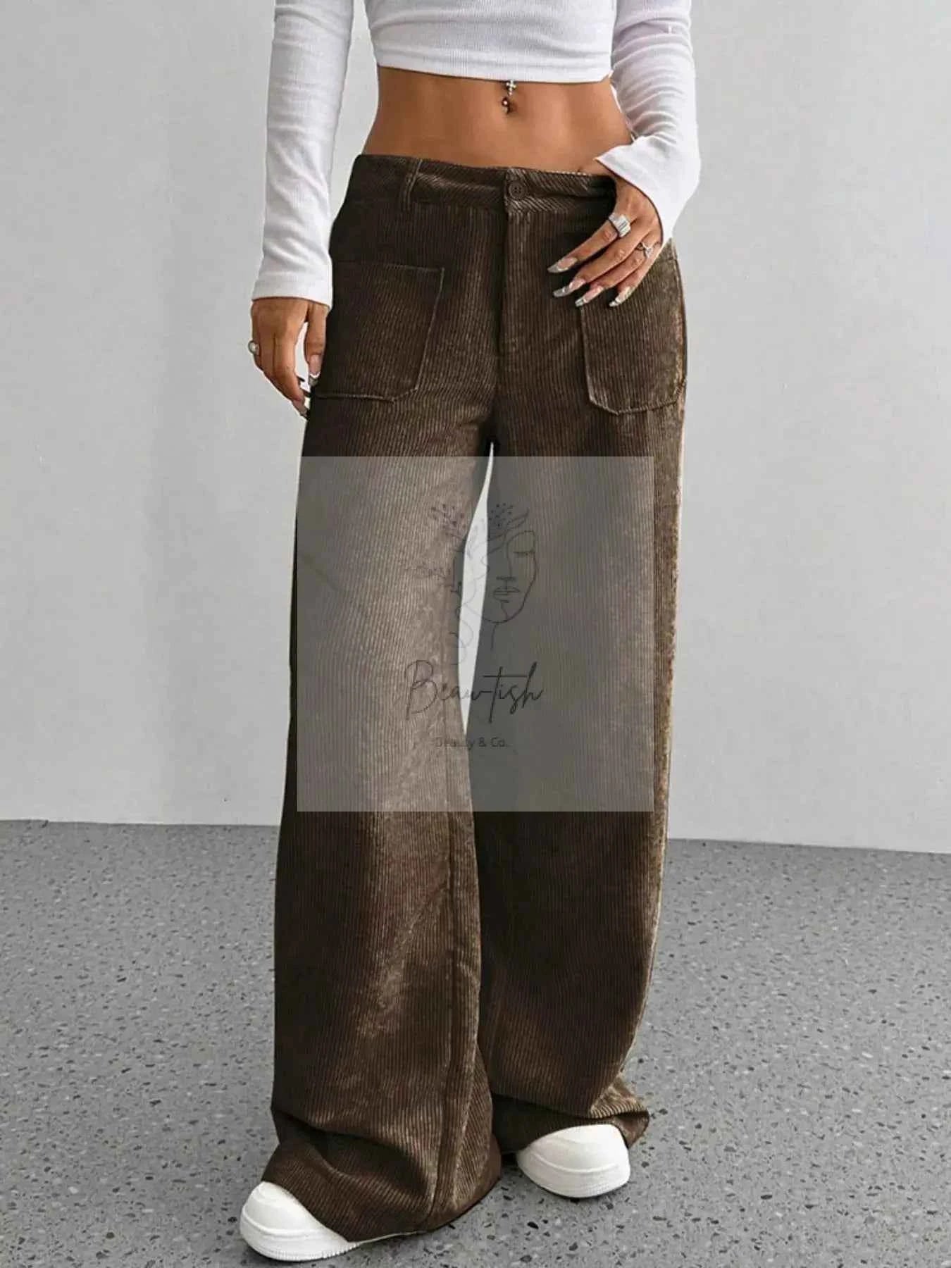 Wide Leg Corduroy Pants