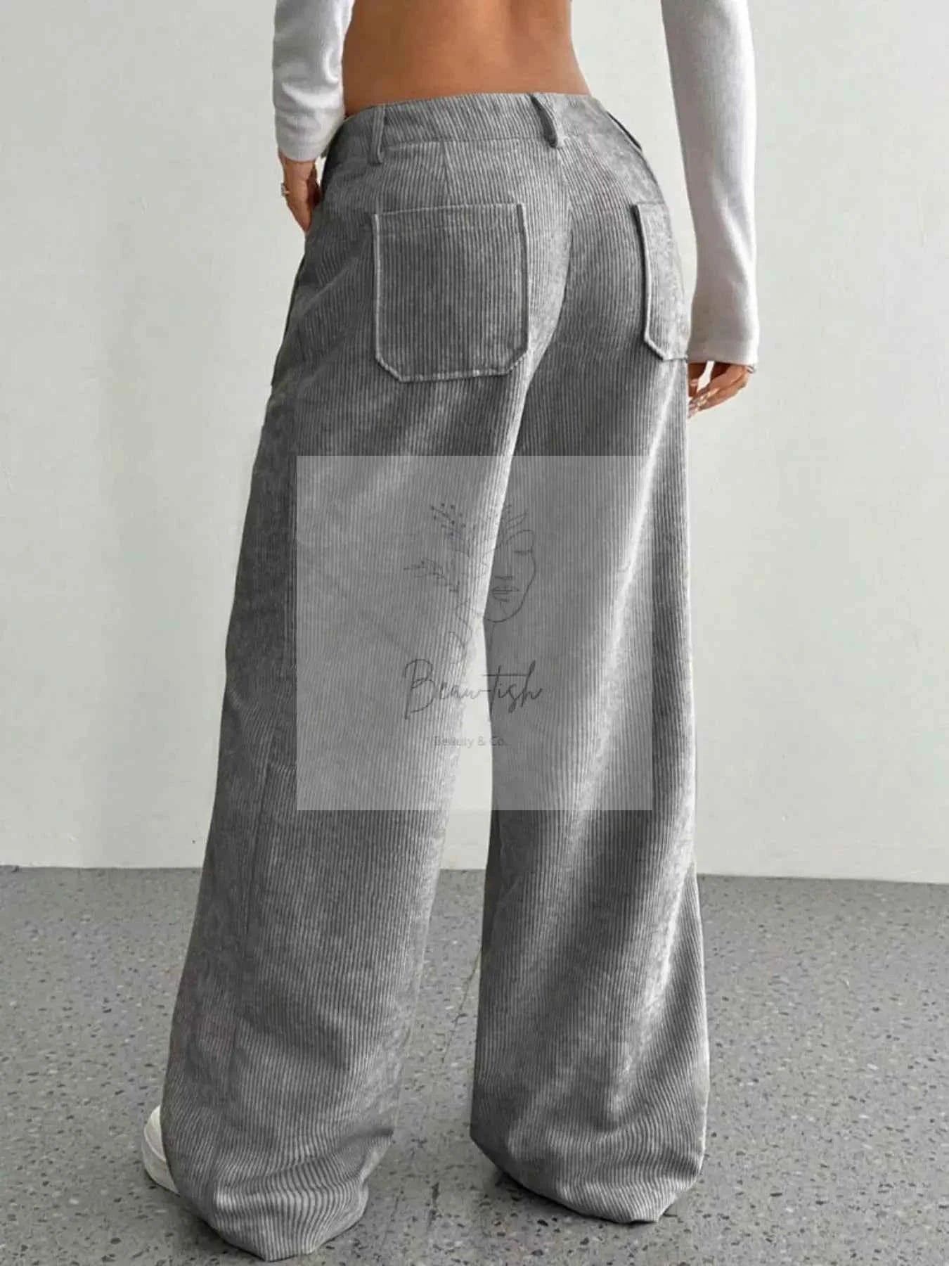 Wide Leg Corduroy Pants
