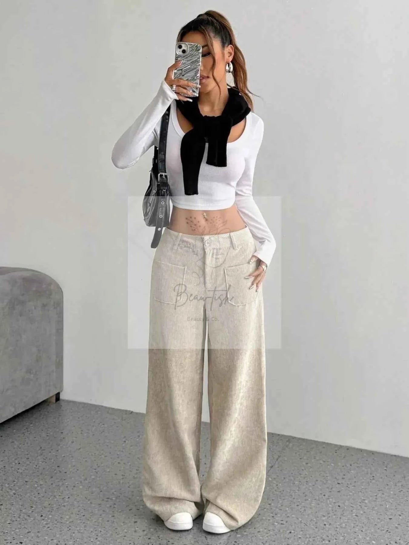 Wide Leg Corduroy Pants