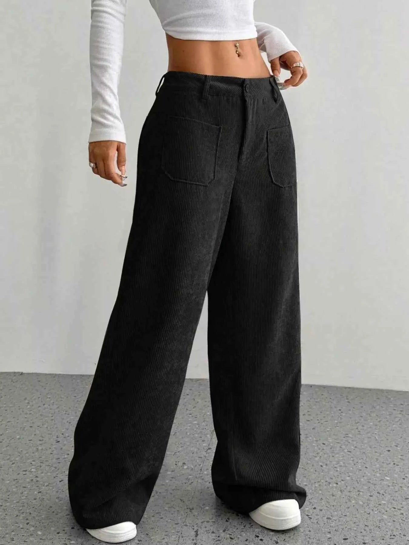 Wide Leg Corduroy Pants