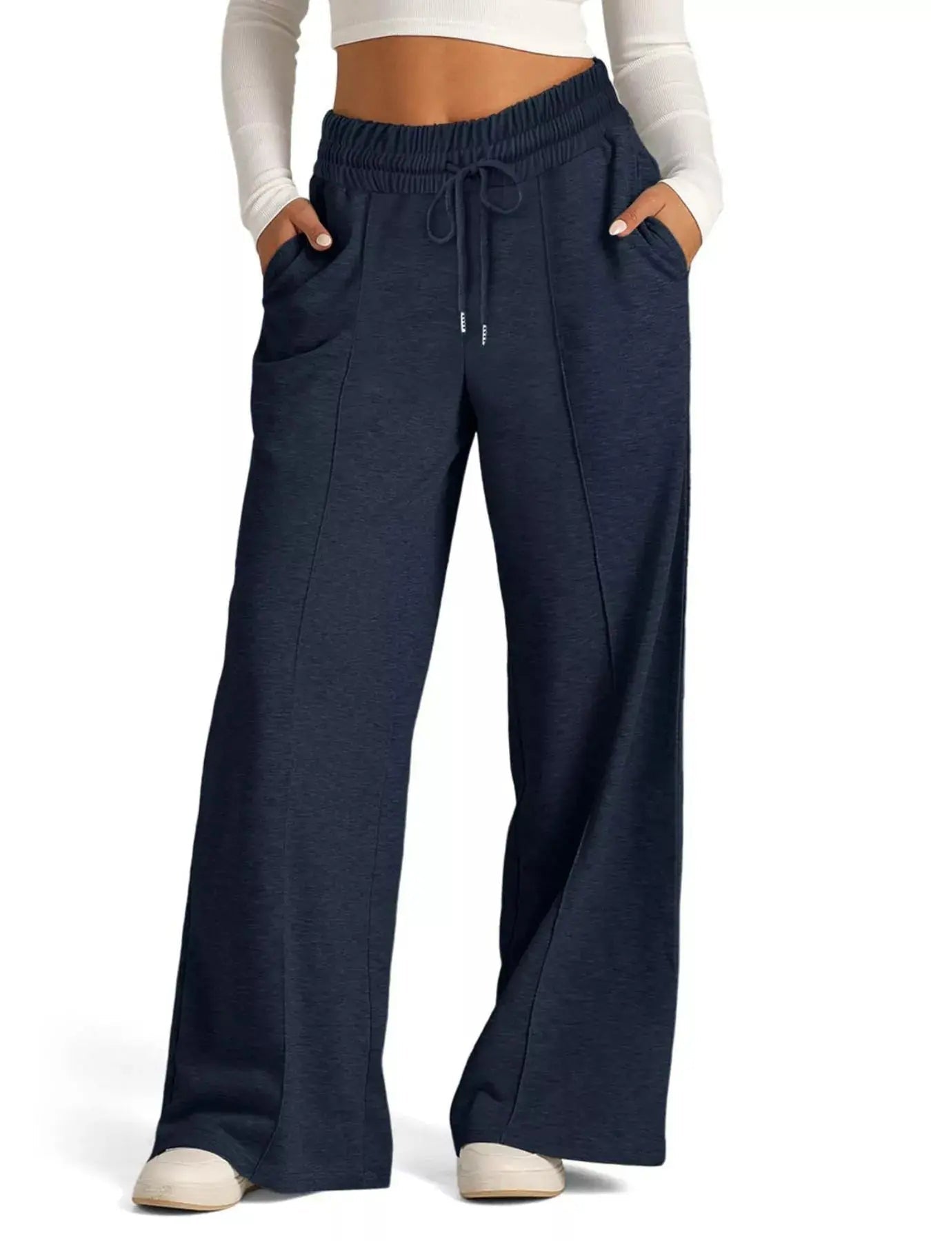 Wide Leg Drawstring Pants