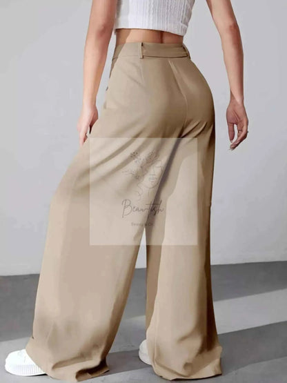 Wide Leg Pleated Pants