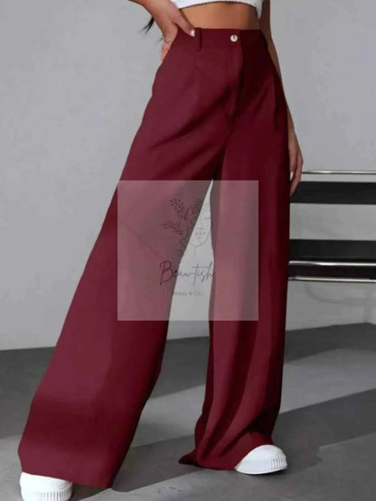 Wide Leg Pleated Pants
