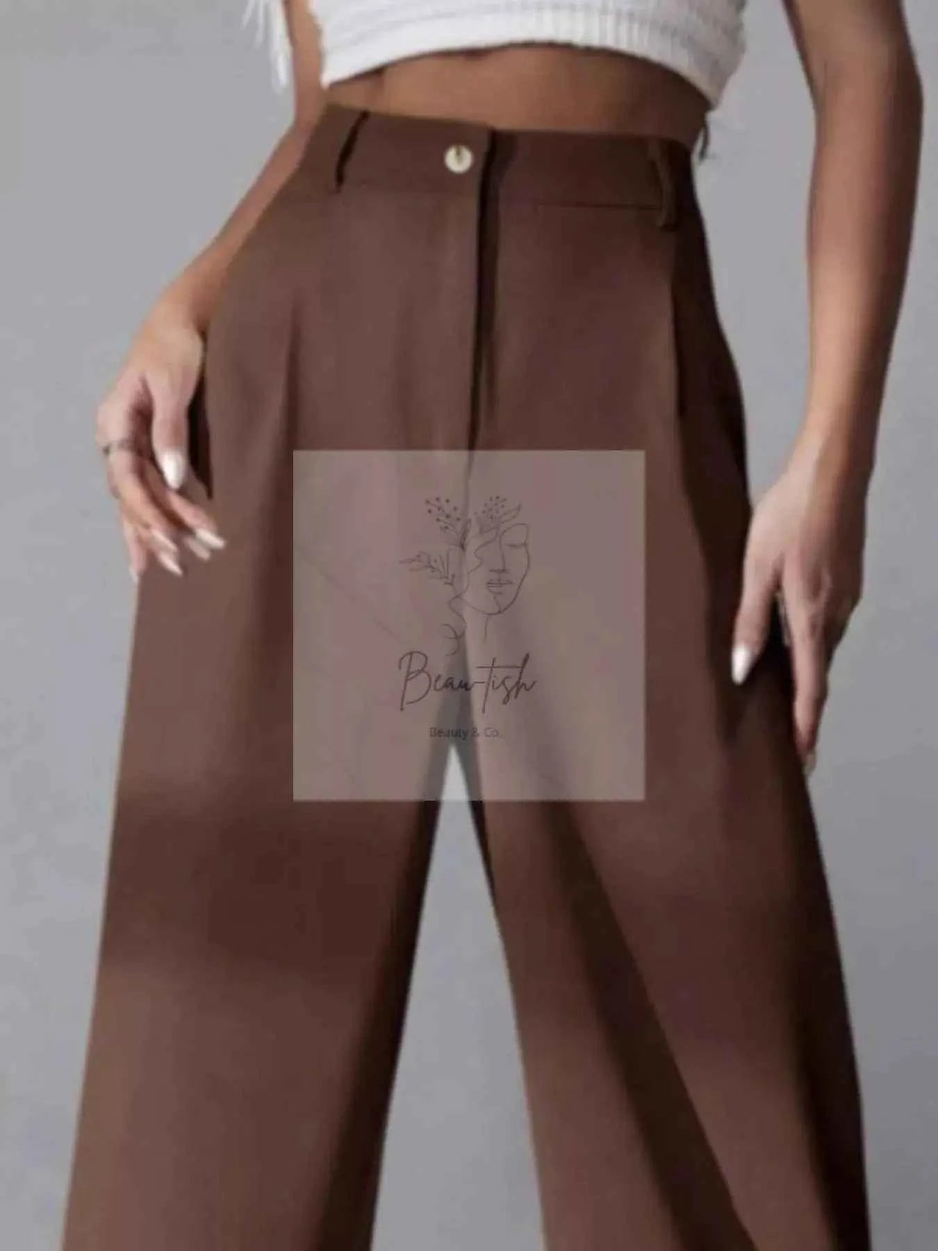 Wide Leg Pleated Pants