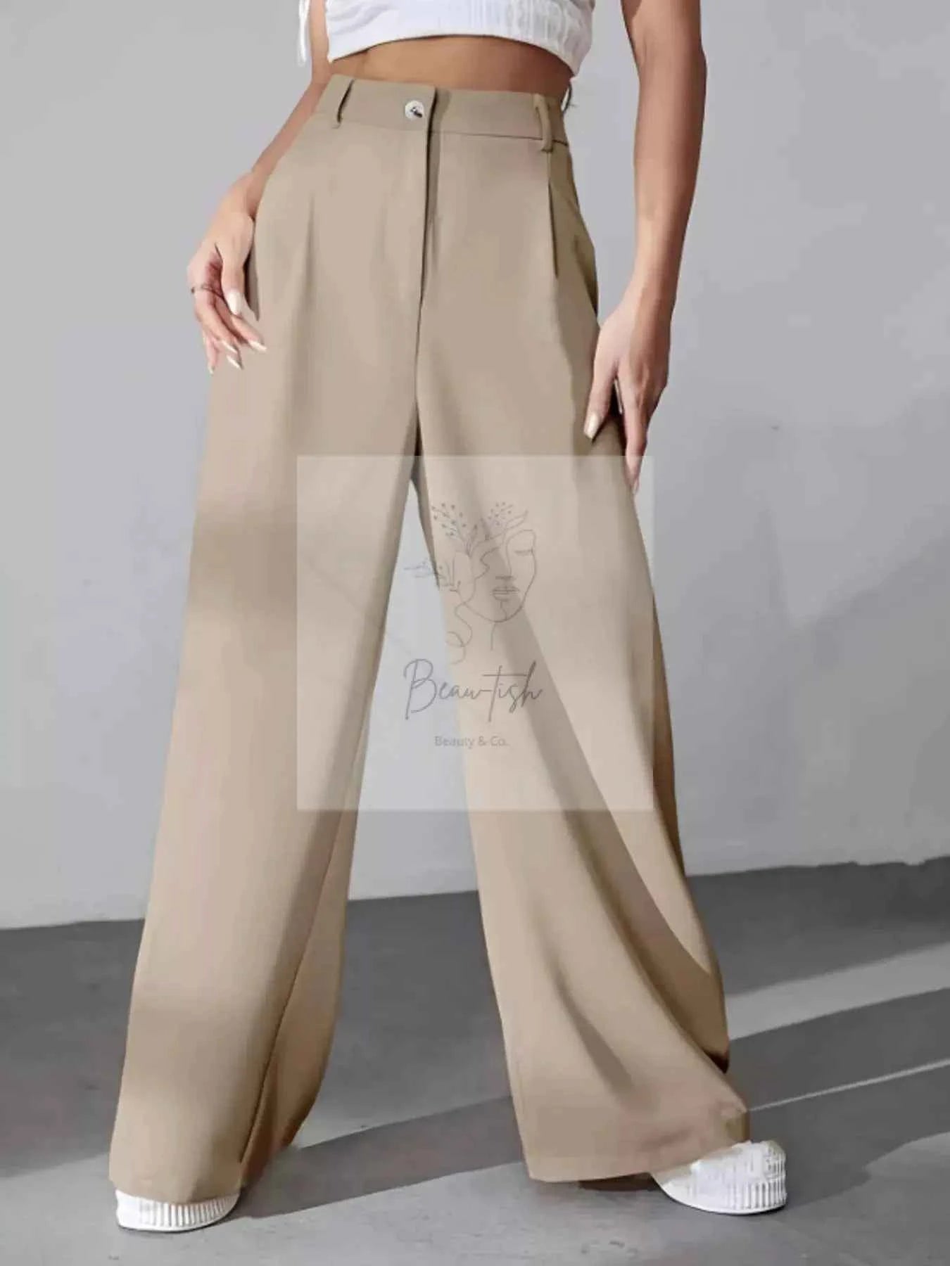 Wide Leg Pleated Pants