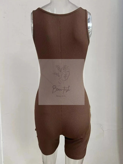 Wide Strap Slim Fit Romper