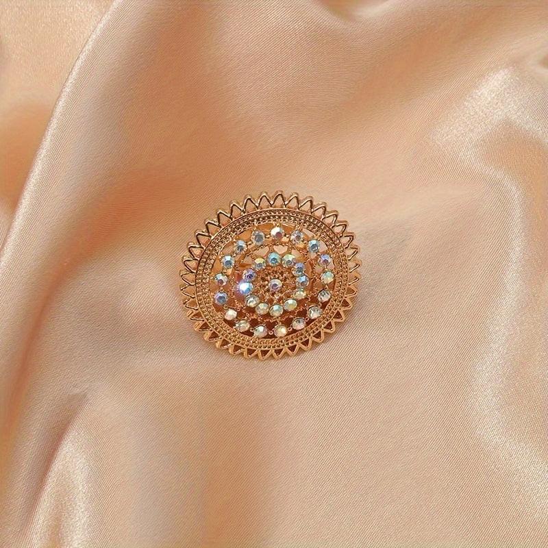 Women's Ring Creative Sunflower Inlaid Rhinestone Opening Round Ring Suitable
