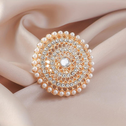 Women's Ring Creative Sunflower Inlaid Rhinestone Opening Round Ring Suitable