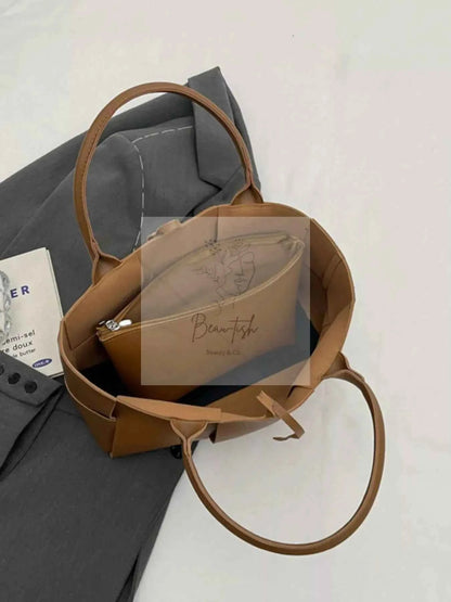 Woven Leather Tote Bag