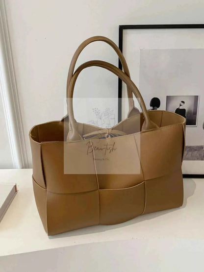 Woven Leather Tote Bag