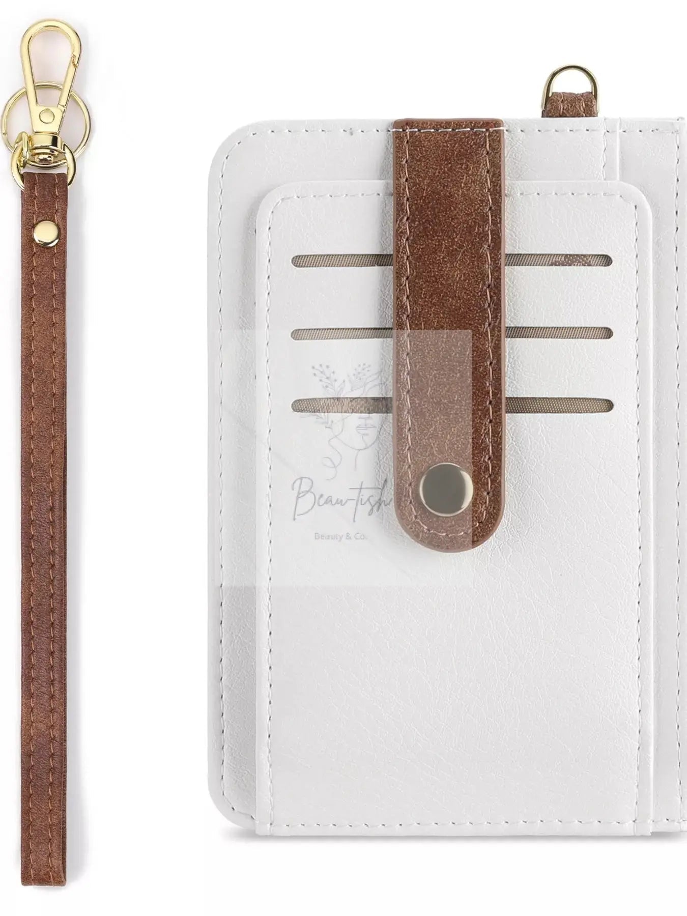 Zippered Leather Card Holder Wallet